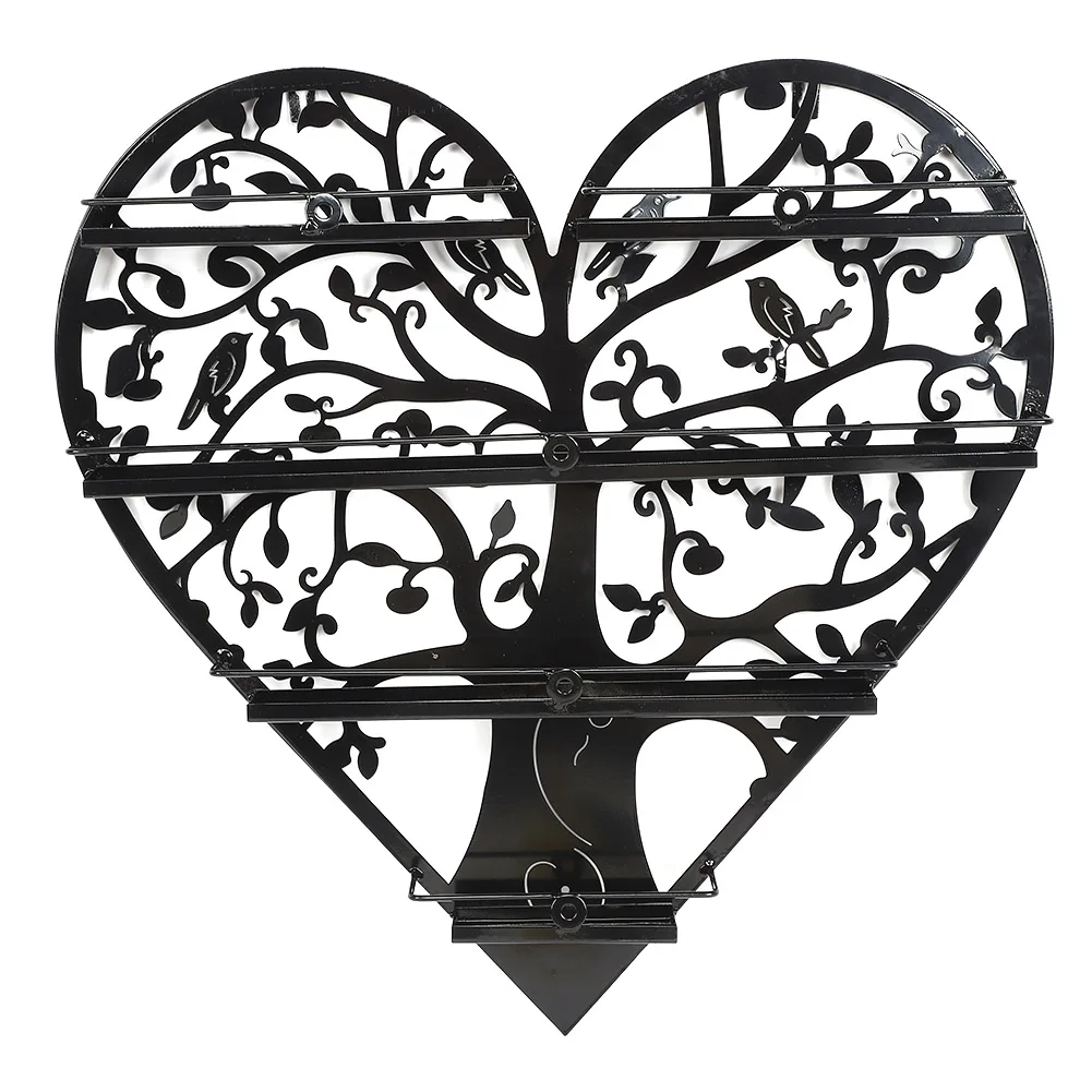 Лак для ногтей метал шкаф настенный сердце Форма лак стеллаж хранения держатель