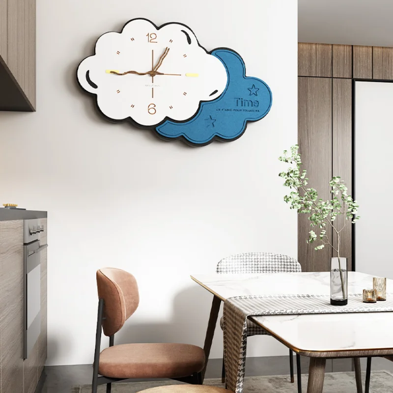 

Минималистичные настенные часы Бесшумная Живопись 3d скандинавские облака декорация настенные часы наклейки для гостиной Zegar Na Sciane украшен...