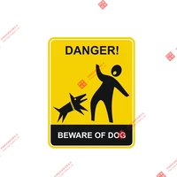 warning funny danger beware of the dog car racing helmet sticker decal pvc accessoriesfor car racing laptop helmet stickers