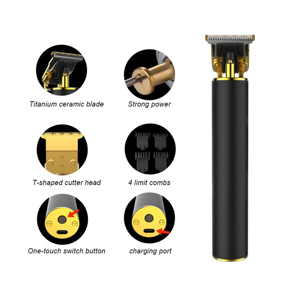 

Electric Hair Clipper Powerful Trimmer Set Pro Grooming Cordless Cutting T-blade Hair Cutting Machine Hair, Beard, Mustache