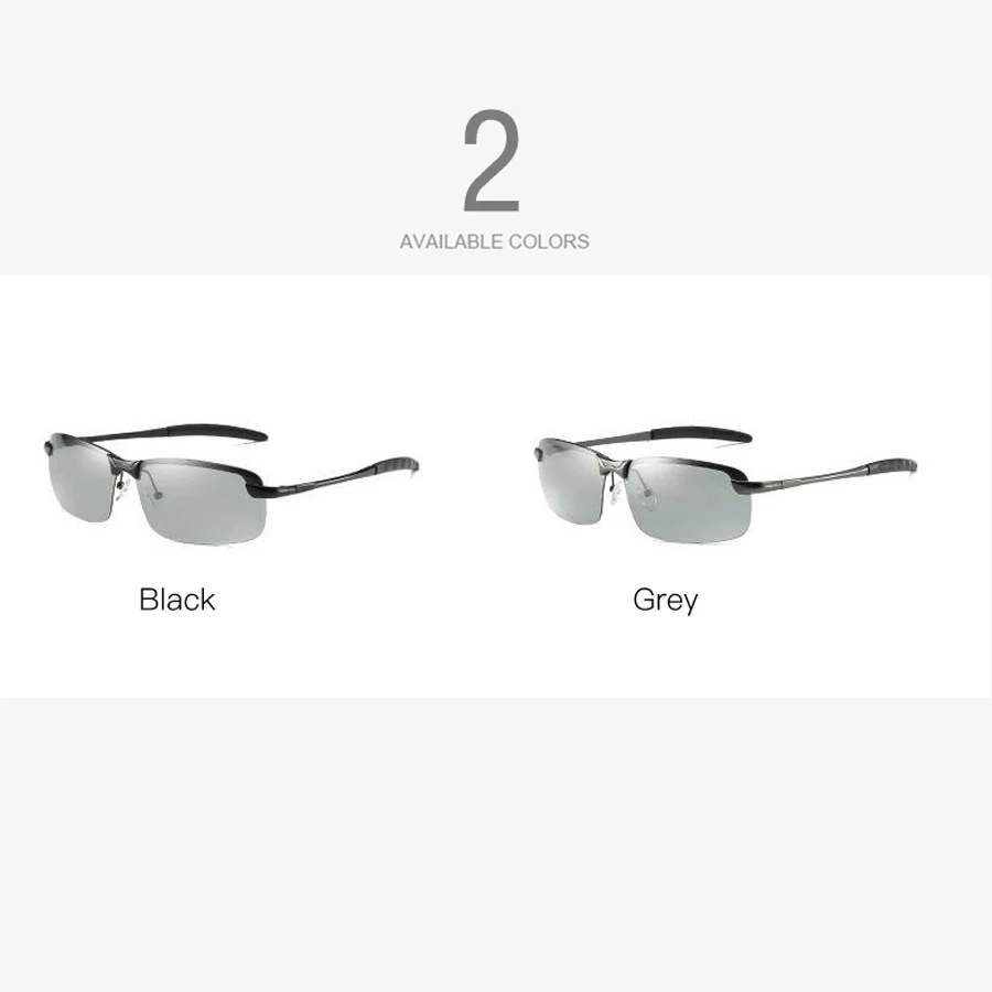 Мужские солнцезащитные очки без оправы DEARMILIU с фотохромными поляризационными