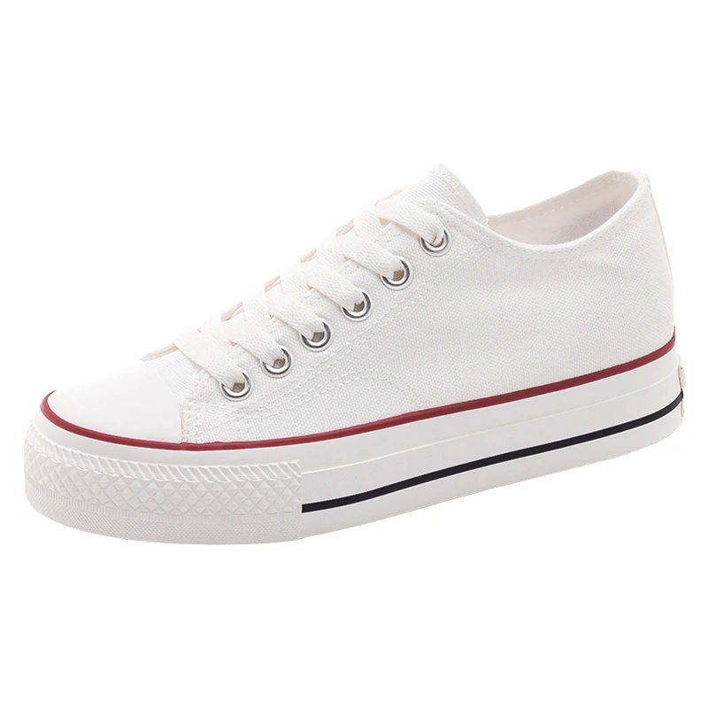 

Women Shoes Summer New Fashion Canvas Shallow Platform Shoes Women's Flats Casual Women Solid Color Sneakers Breathable Canvas