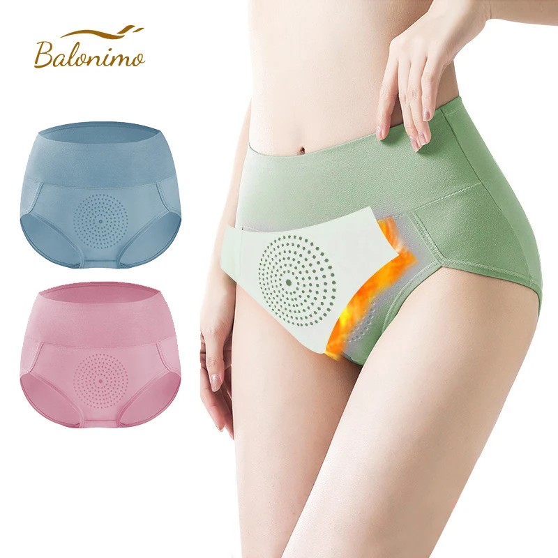 

Новинка зимнее теплое бесшовное нижнее белье Balonimo женские трусики для менструаций теплые дворцовые хлопковые трусы с высокой талией для жи...