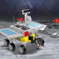 250pcs building block satellite china space diy rocket vehicle lunar rover car brick moon landing satellite compatible