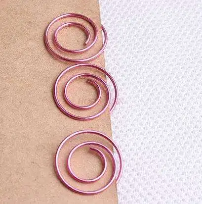 

20pcs Gong Circle Paper Clip Paper Clip Shape Paper Clip Pink Paper Clip Hand Account Folder Office Clip