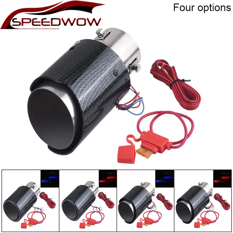 Выхлопная труба SPEEDWOW Универсальный светодиодный глушитель модифицированный с