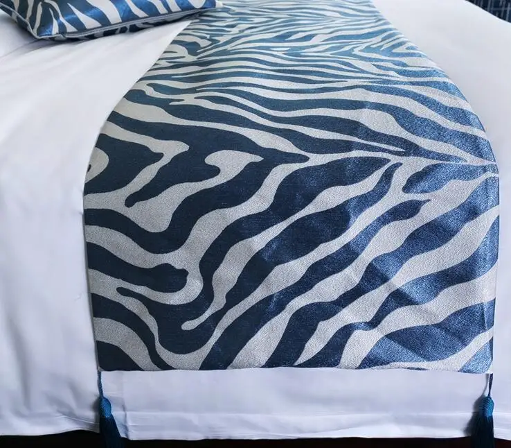 Классическая дизайнерская кровать Зебра покрывало из полиэстера роскошное