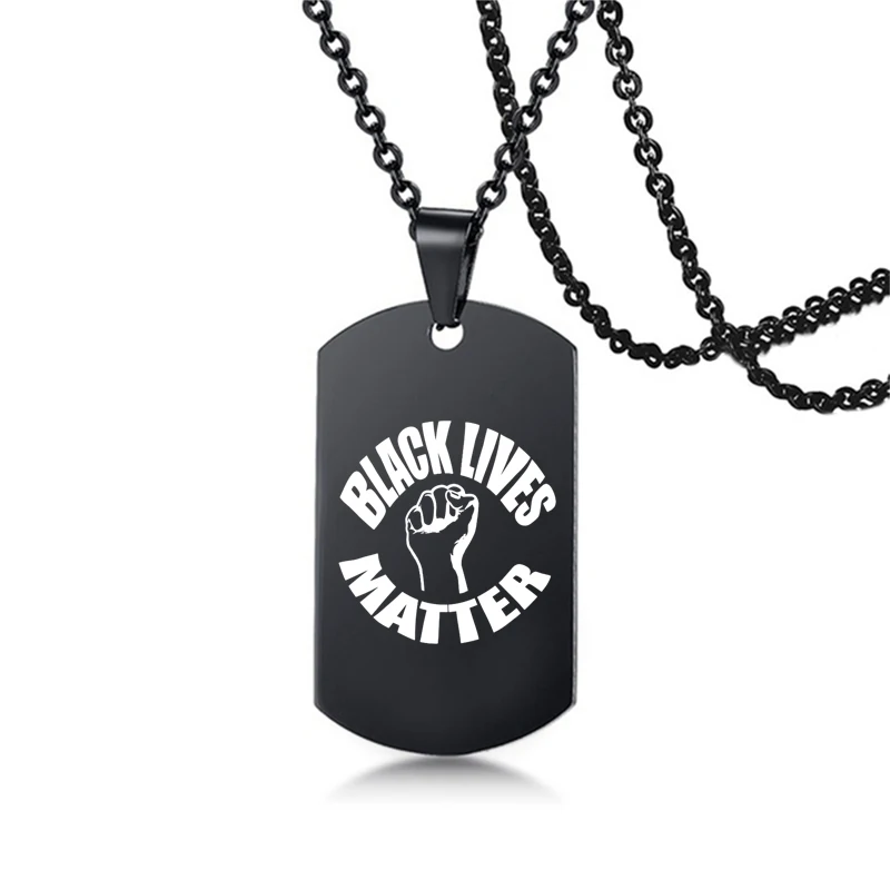 Кулоны из нержавеющей стали Fist Black Lives Matter ожерелье в стиле хип-хоп африканские и