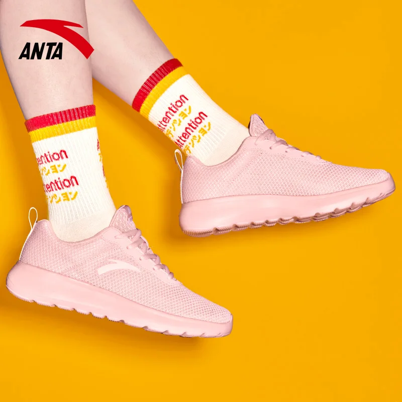 Женская обувь для бега Anta светильник кие дышащие кроссовки вишневый цвет Новинка