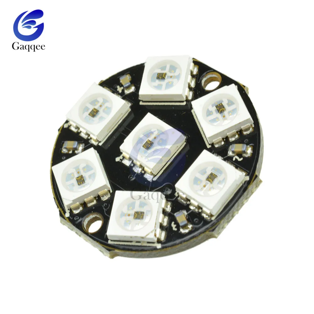 12 16 24 40 60 64 бит WS2812 модуль 5050 RGB светодиодный полноцветный Встроенный светодиодный светильник-кольцо с интегрированными драйверами для Arduino