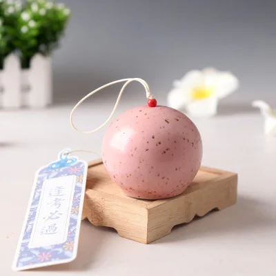 spots pink 2 Японский стиль расписанный вручную керамический колокольчик подвесное украшение Креативные украшения для дома колокольчик ветра - Цвет: spots pink 2