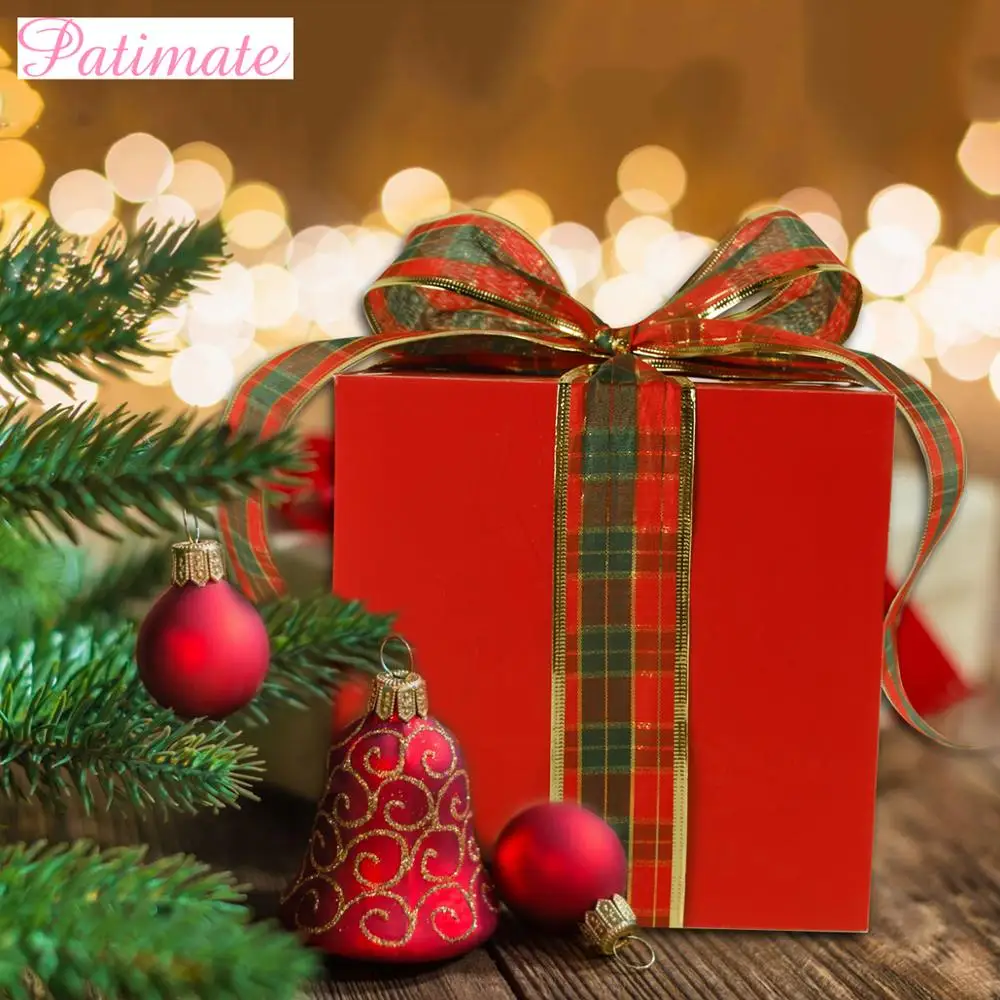 PATIMATE Рождественский Подарочный пакет упаковочные ленты Рождественские