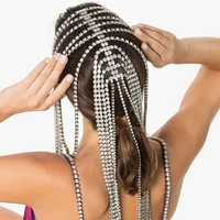 new girls hair accessories rhinestone long tassel head ornament personalized hair hoop hair hoop scrunchie headwear apparel