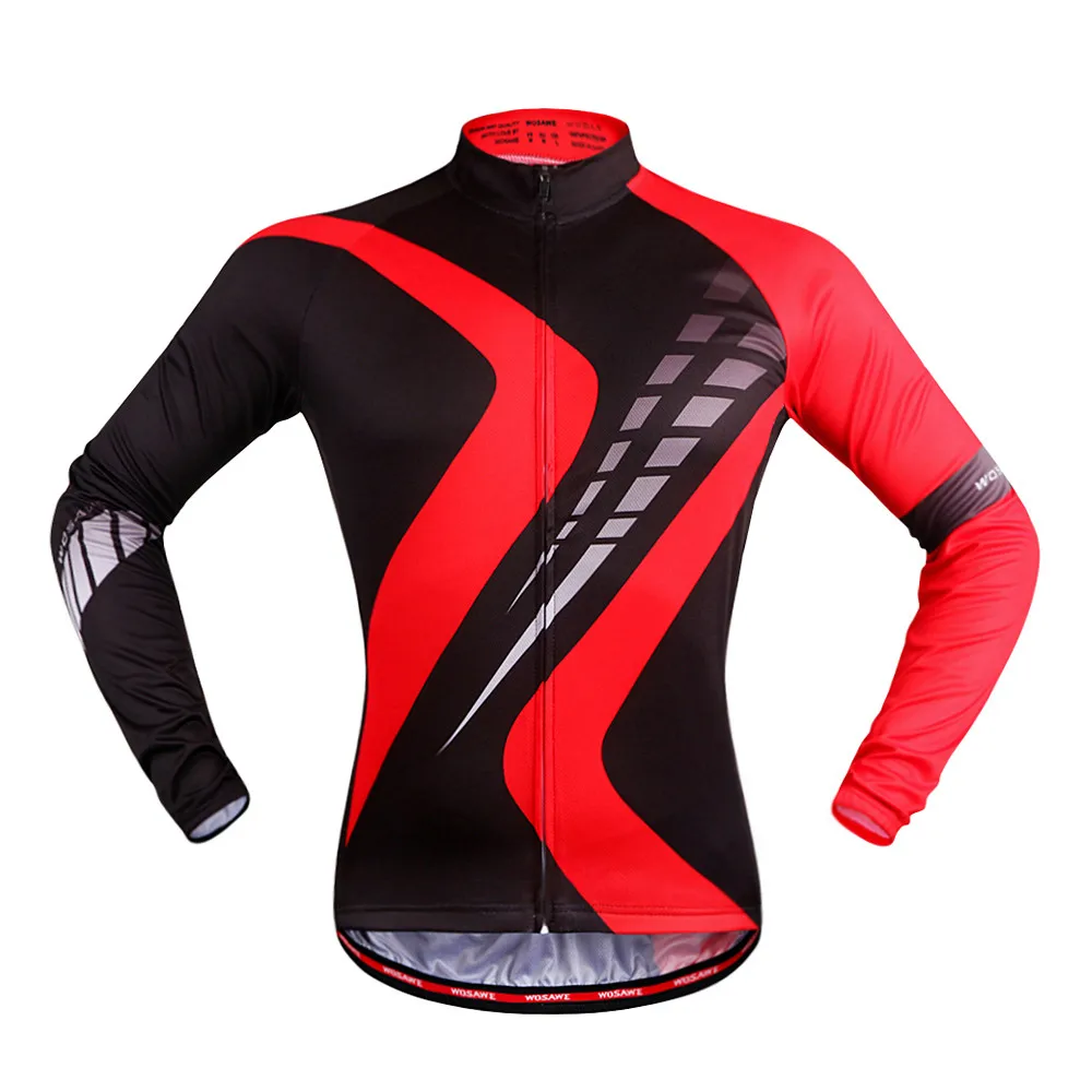 Мужская футболка WOSAWE быстросохнущая дышащая велосипедная рубашка с длинным