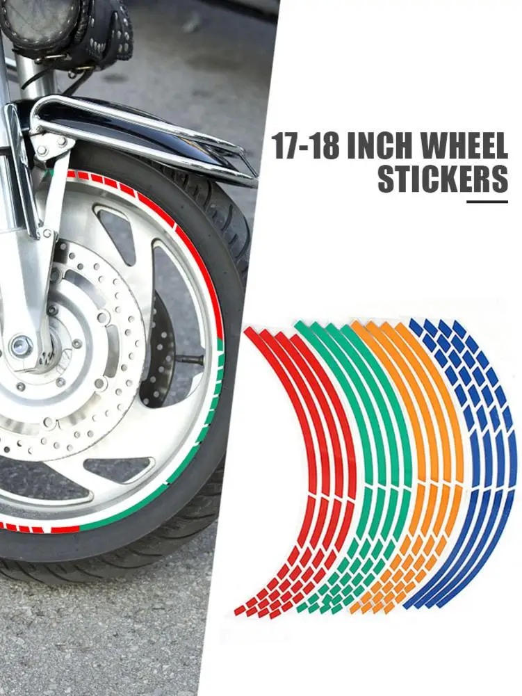 

17-18 Inch Wheel Stickers Car Styling Strips Reflective Bike Motorcycle Wheel Stickers Reflective Material Drop Shipping Hot