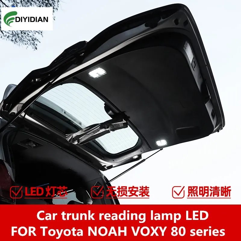 

Лампа для чтения БАГАЖНИКА АВТОМОБИЛЯ, светодиодная лампа для Toyota Ноя Вокси 80 серии 2014-2018, дополнительная модернизация освещения заднего багажника автомобиля