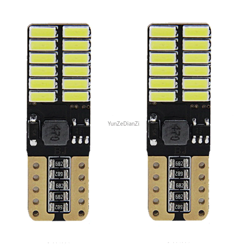 

2pcs t10 w5w 194 24-smd led lamp auto 5w5 t10 Error Free Interior Lighting Clearance Lights