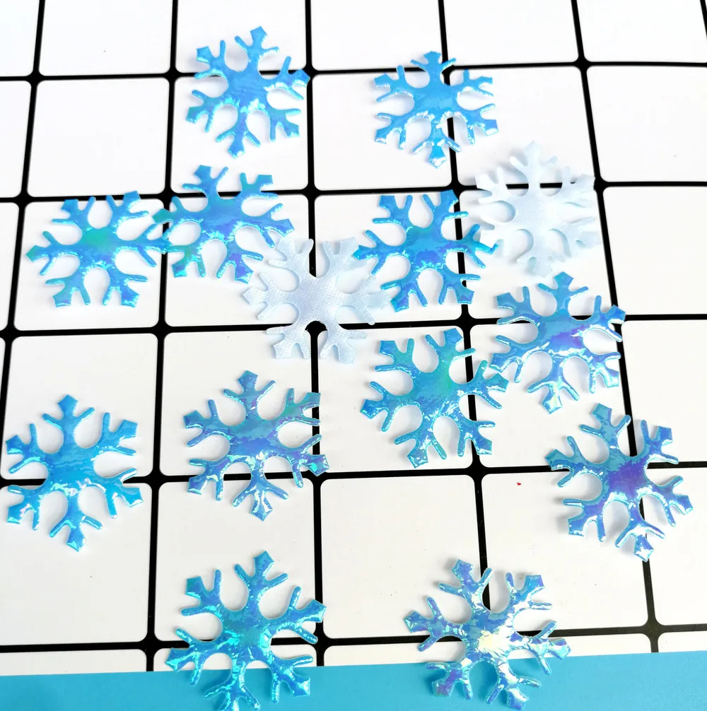 1 сумка конфетти в форме снежинок белая Рождественская елка Декор Xmas вечерние Table