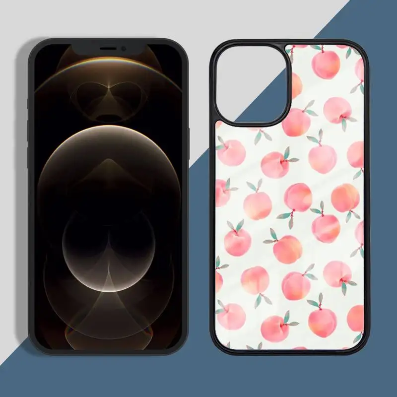 

Peach Phone Case Silicone TPU+PC For iPhone 11 12 mini Pro MAX 6 7 8 Plus X XR XS