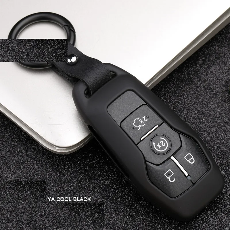 Углеродное волокно сплав автомобиля дистанционного брелок оболочки чехол для Ford