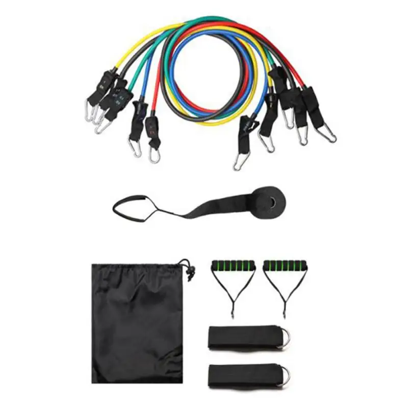 11 шт./компл. фитнес-резистор легко переносить до 100 Фунтов Сопротивления