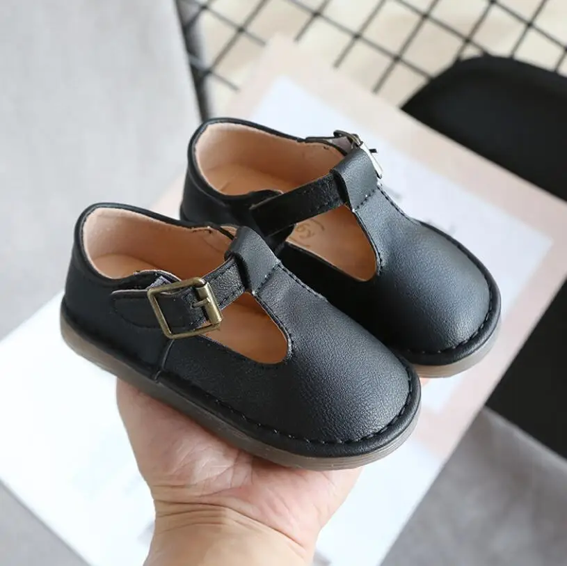 Детская кожаная обувь в стиле английских мальчиков модная детская повседневная