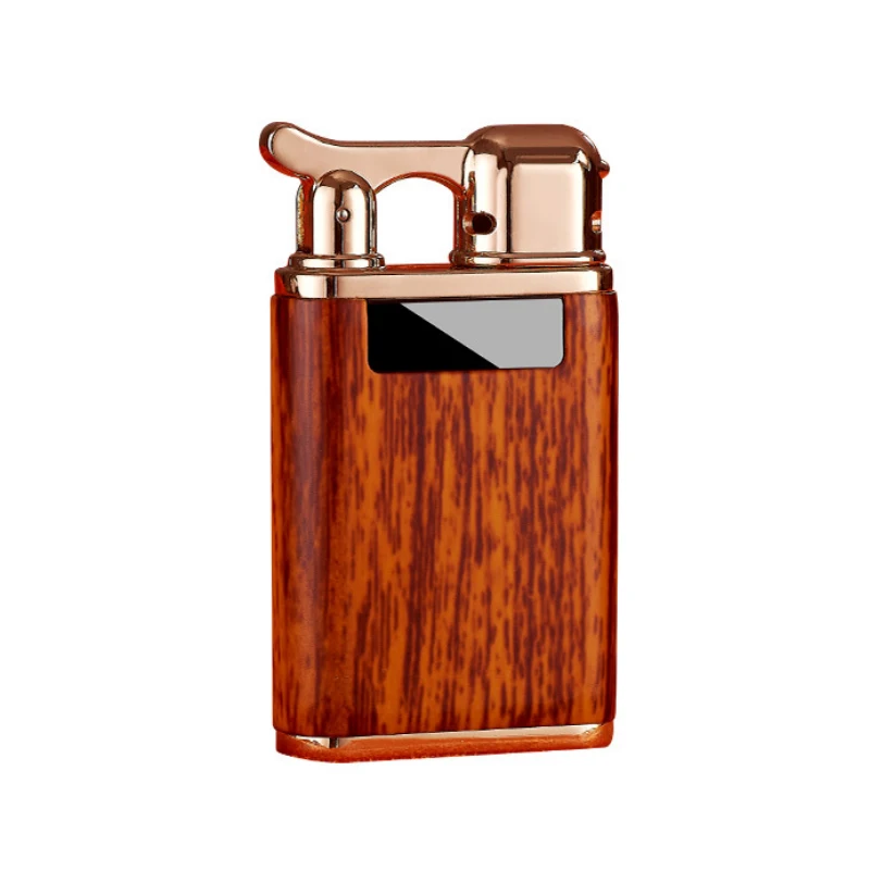 

Copy Sandalwood ARC Lighter Rechargeable Plasma Smoke Accesoires Flameless Cigarette Encendedores With Gift Box Gadgets For Men