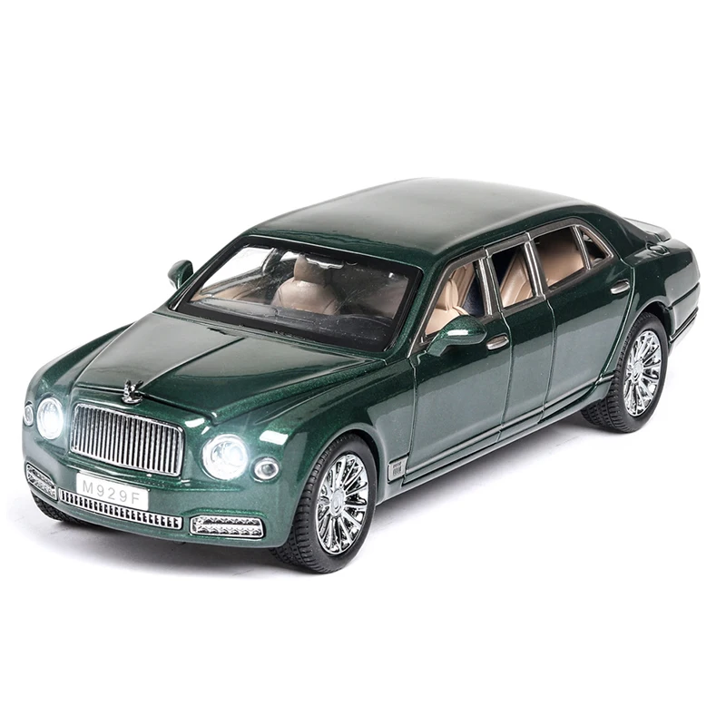Домашний коврик 1:24 Mulsanne Limousine модель автомобиля зеленый металлический сплав