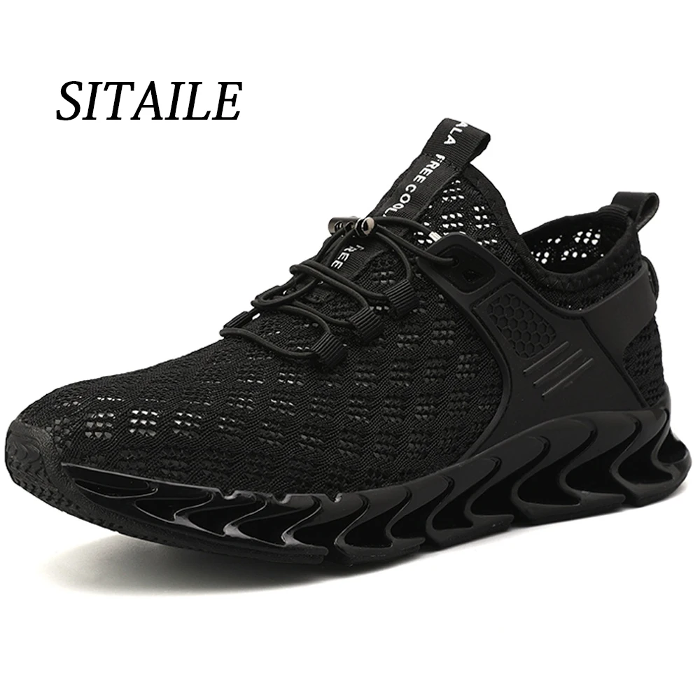 SITAILE New Mesh Men Casual Shoes Lac-up Lightweight Comfortable Breathable Walking Sneakers Tenis masculino Zapatilla | Обувь