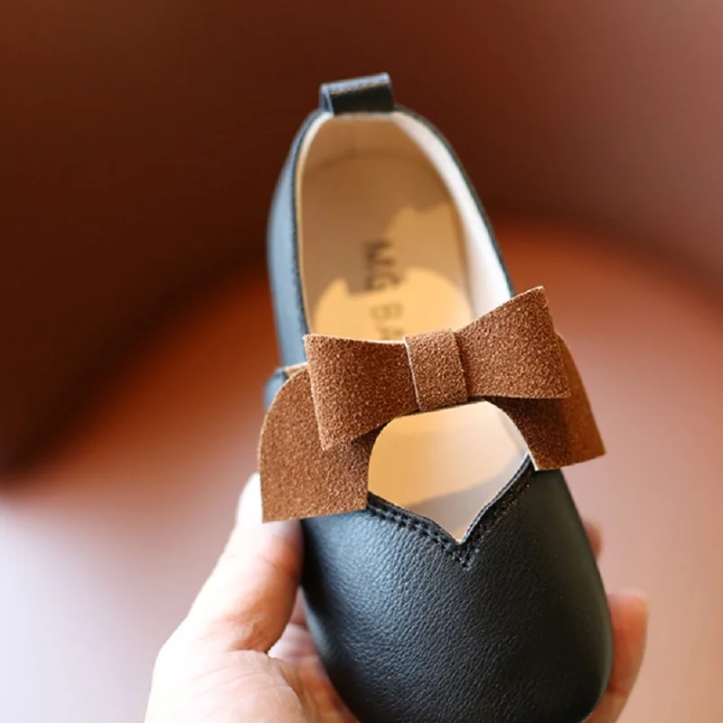Туфли для девочек новинка модная детская Демисезонная обувь из искусственной