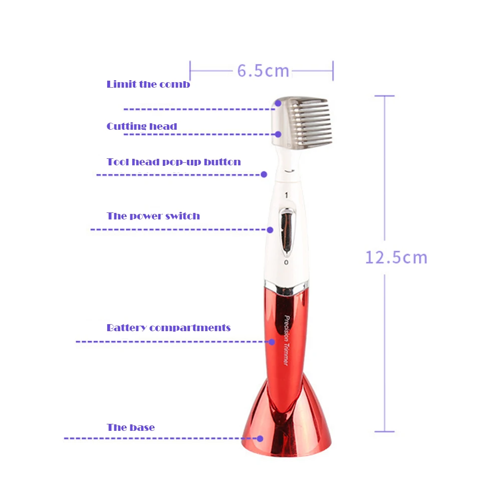 Электрический триммер для бровей водонепроницаемый мини леди ShaverBody удаления