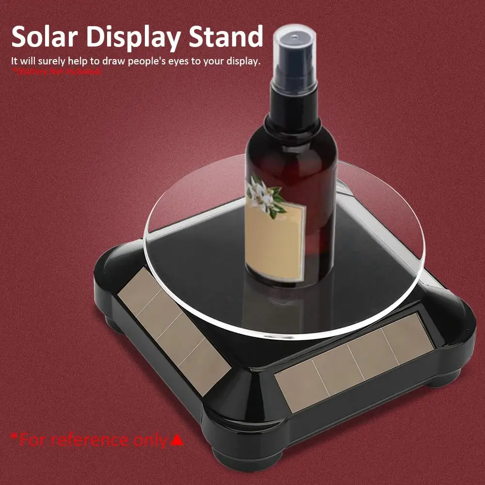 

Solar Display Stand Turntable Rotating Display For Jewelry Watch Solar Showcase 360 Rotating Turntable Jewelry Watch Ring Phone