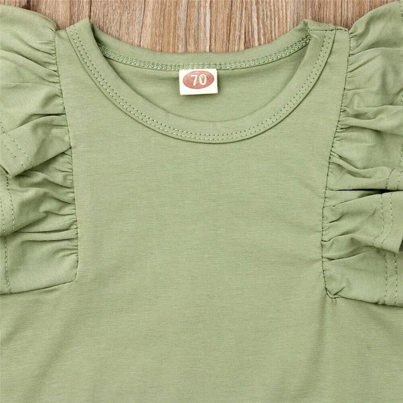 Комплект одежды для новорожденных девочек жилет с оборками топ шорты цветочным