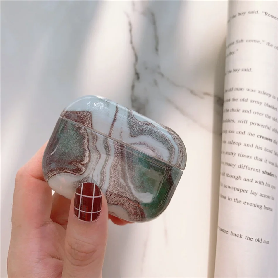 1123B Чехол для наушников для Apple Airpods Pro, чехол с мраморным рисунком, силиконовый чехол для Apple Air Pods Pro 3, Наушники Earpods, зарядная коробка - Цвет: 1123B