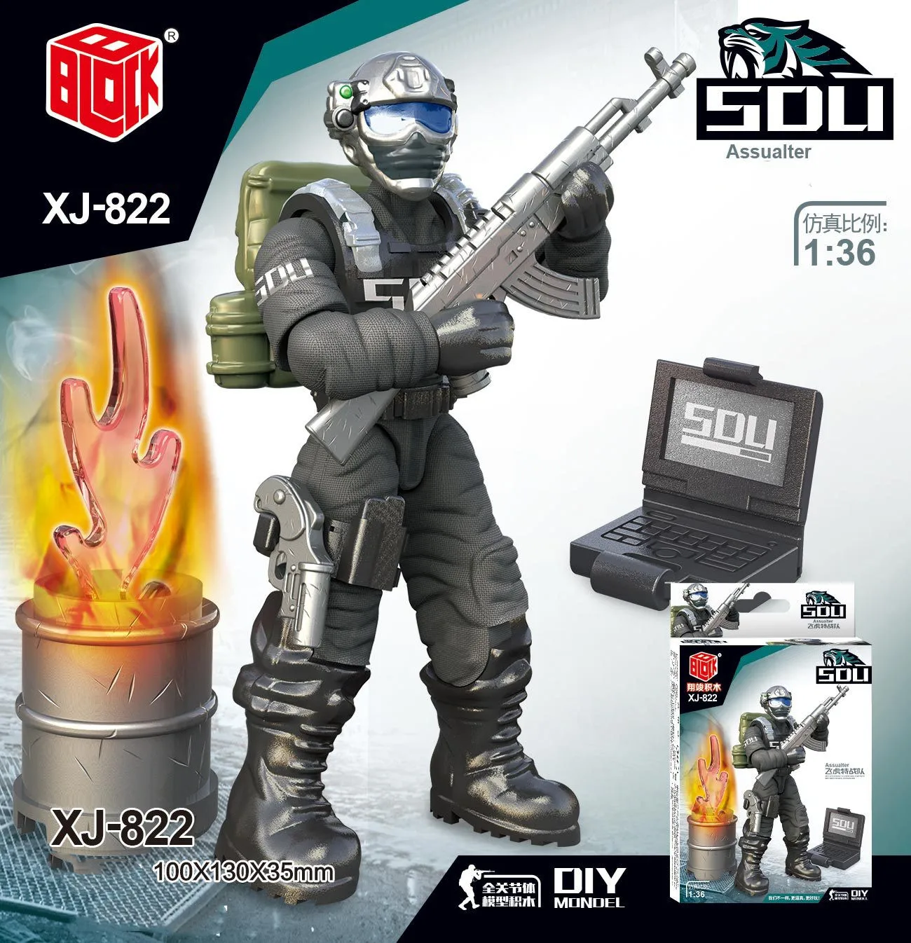 

8/PCS ABS Military Series Blocks Set Simulation Action Figure Model Full Joint Soldier Building Blocks kids Toys Gift