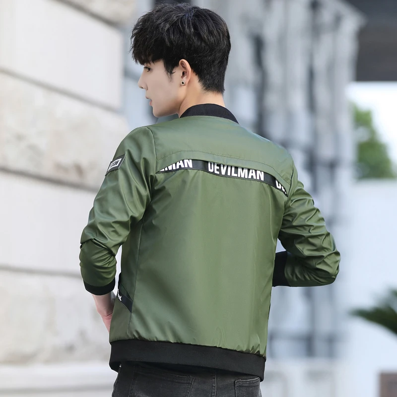 Мужская повседневная куртка простой крутой светильник пальто с воротником