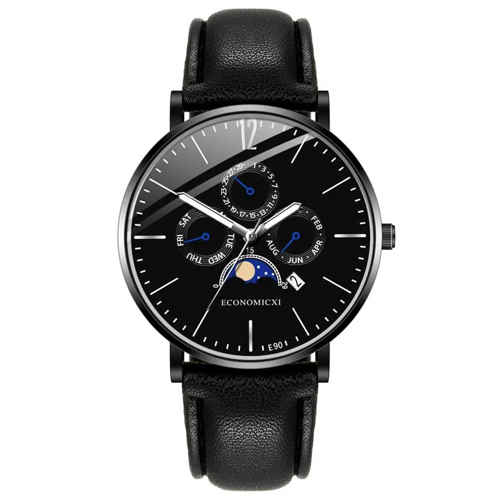 

Heren Horloge Men's Single Calendar Casual Belt Watch Business Sports Men's Quartz Watch Relogio Masculino new