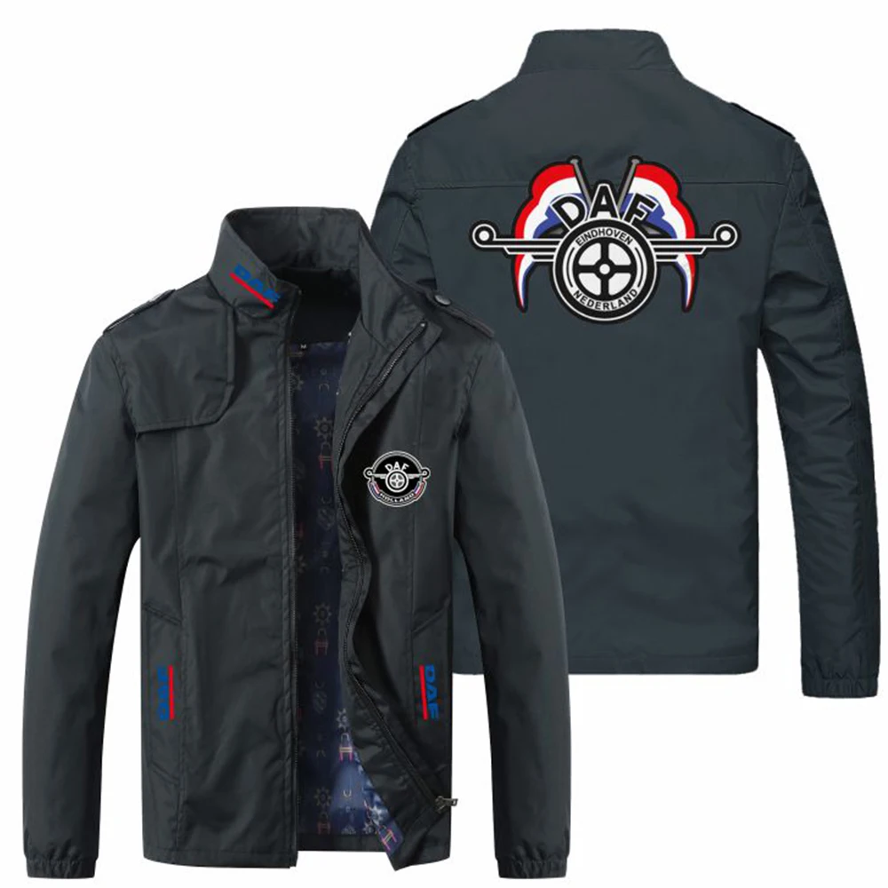 

New Spring And Autumn Boutique Men's Jacket Zipper Cardigan Slim Stand-Up Collar Jacket Motorcycle Jacket Men's Jacket M-5XL