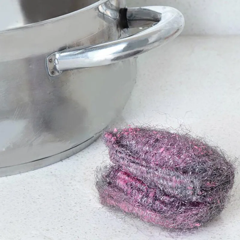 Чистящие щетки из нержавеющей стали для мытья посуды шаровая щетка горшка