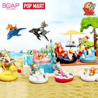 pop mart tom and jerry summer splash series mystery box kawaii toy figures free shipping