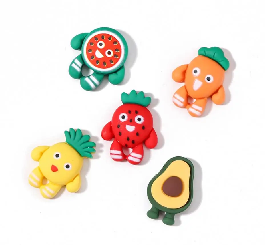 Смолы мультфильм фрукты клубники украшения ремесла Falt задний Кабошон