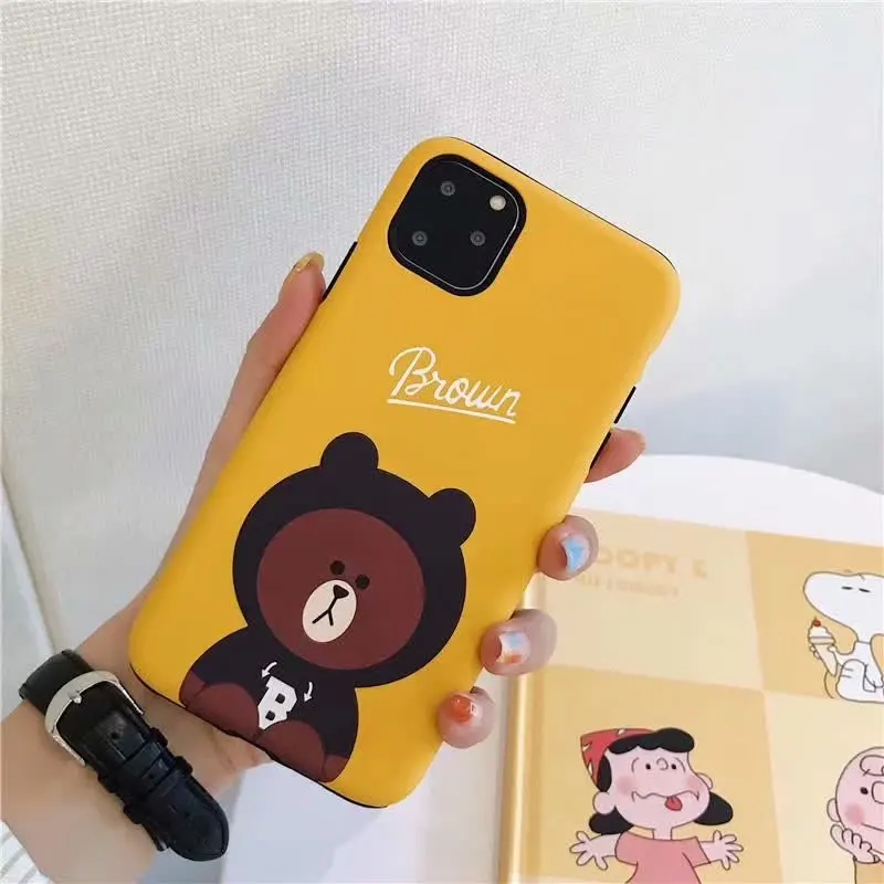 Милый чехол с мультяшным медведем, Кроликом, уткой для iphone 7, 8, 6, 6s PLUS, мягкий силиконовый чехол, задняя крышка для iphone X, XS, MAX, XR, 11 pro, max, Новинка