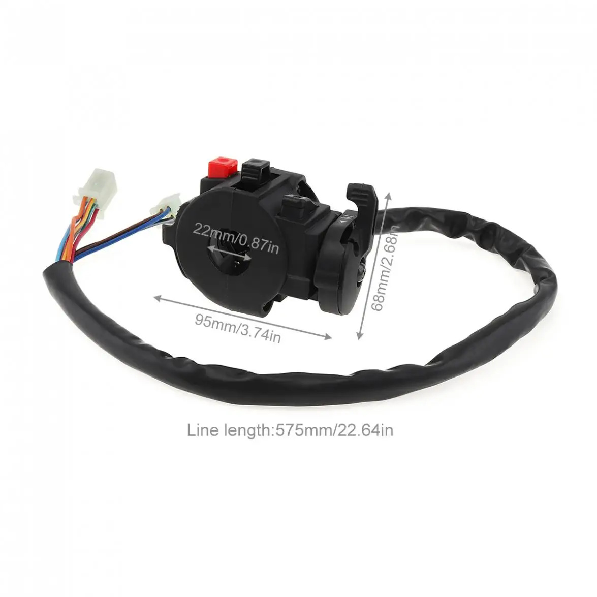 22 мм Универсальный прочный пластиковый светильник для мотоцикла с поворотной