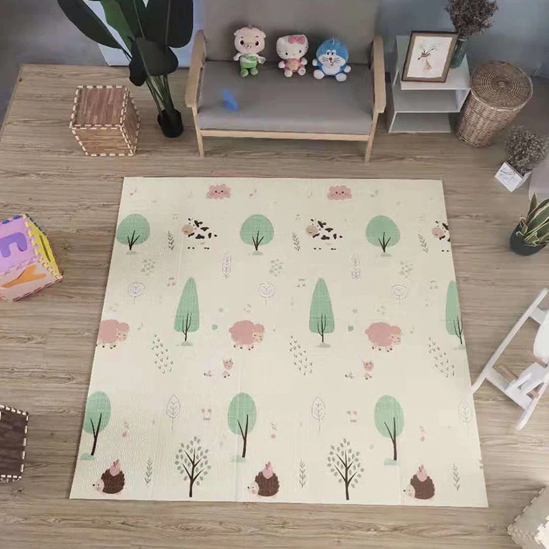 Игровой коврик в виде животных, Складной Игровой Коврик-головоломка для младенцев, портативный складной коврик для ползания из пены XPE, игровой матрас, Детский ковер