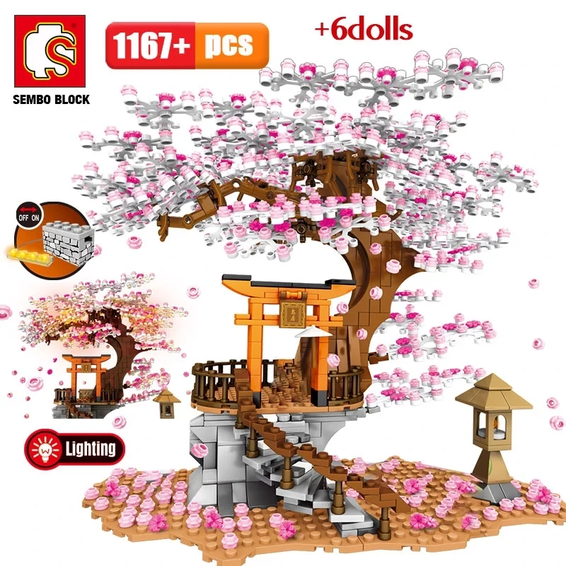 

XQYJSanbo Town Landscape Creative Street Cherry Blossom Inari Shrine Brick Friends Cherry Blossom Creator Treehouse Building Blo