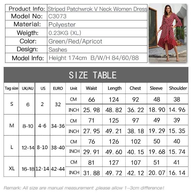 

Women Dot Dress 2020 V Neck Long Sleeve Autumnr Dot Sundress Casual Female Bohemian Style Dress Fashion Party Dot Dresses