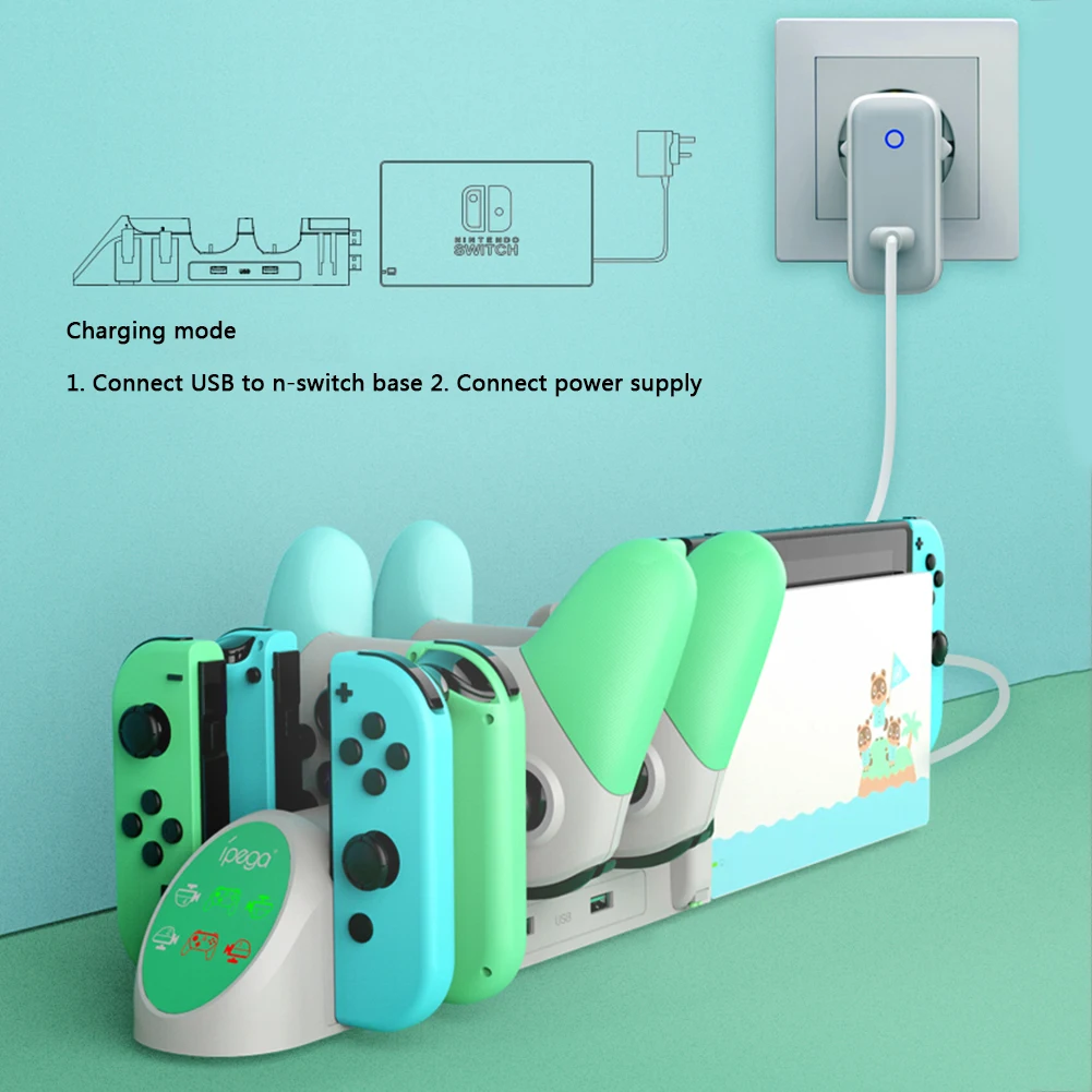 Зарядная док-станция Ipega PG-9187 6 в 1 подставка для Nintendo Switch Joy-Con Pro дисплей режиме