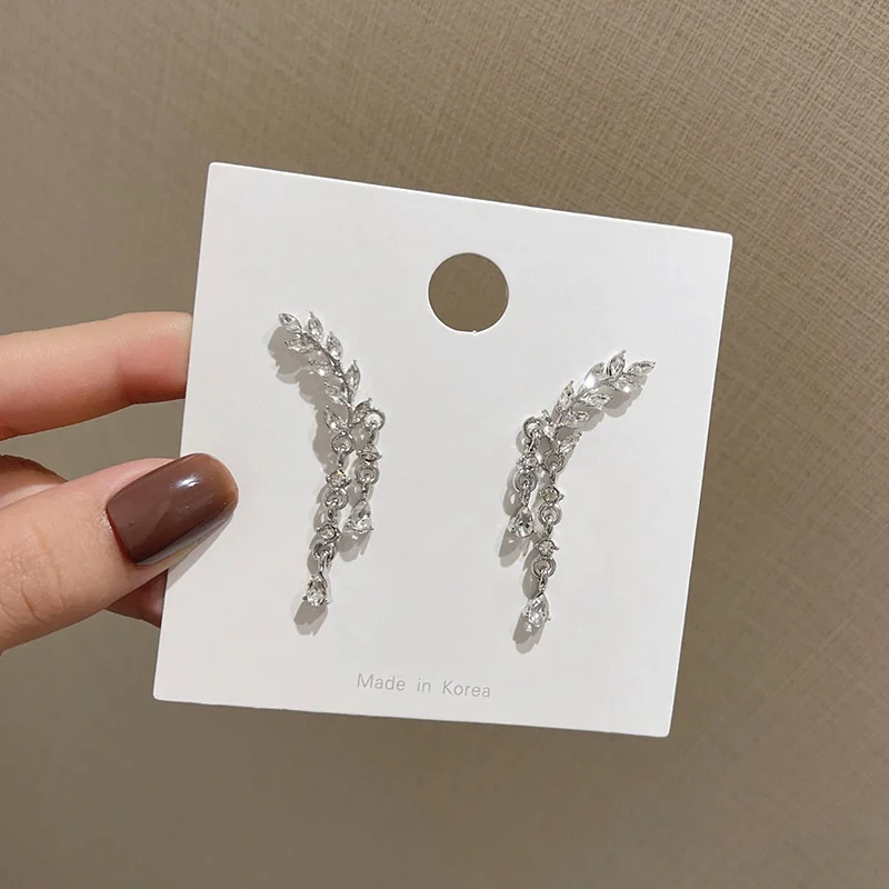 

Silver Needle Wheat Stud Full Creative Long Tassel 2021 Bohemia Recommend Earring for Girls Luxurious Party