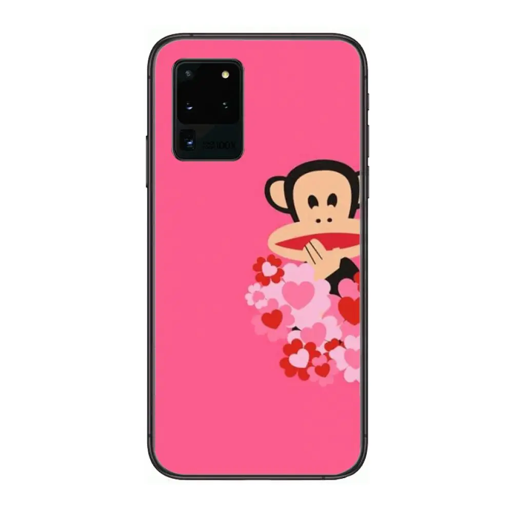 

monkey luxurious fashion Phone cover hull For SamSung Galaxy S 6 7 8 9 10 20 21 Plus Edge E note 5G Lite Ultra black soft bump