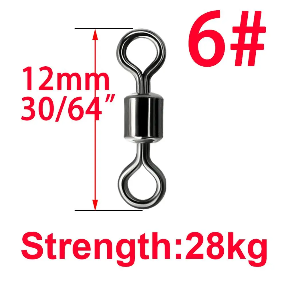 12mm 50pcs 50 шт. 6 мм до 16 мм рыболовный баррель подшипника Rolling поворотное твердое кольцо LB приманки инструменты для наращивания волос - Цвет: 12mm 50pcs